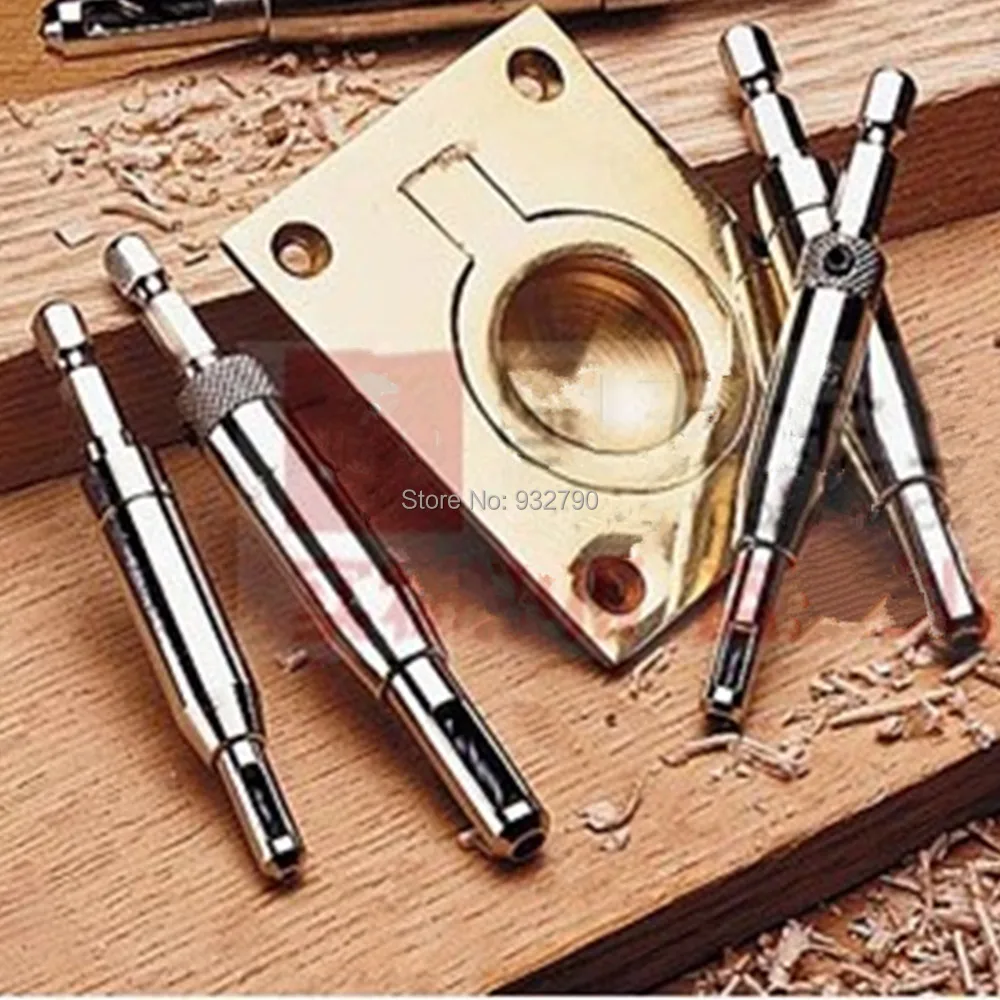 Новый 4 шт HSS Самоцентрирующийся шкаф дверная петля Аппаратные деревянные сверла