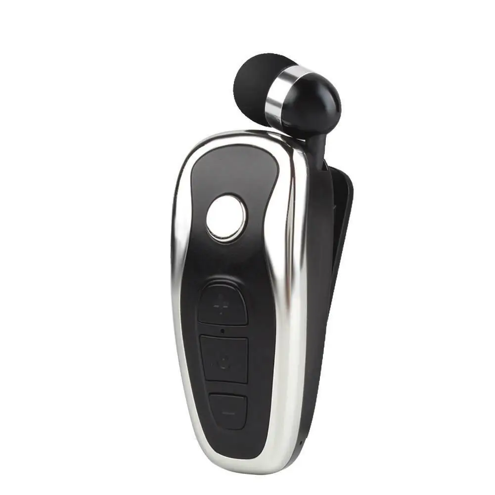 Портативный Бизнес Стиль одежды шеи клип дизайн стерео Bluetooth 4,1 наушники в ухо выдвижной Беспроводной Handfree наушники