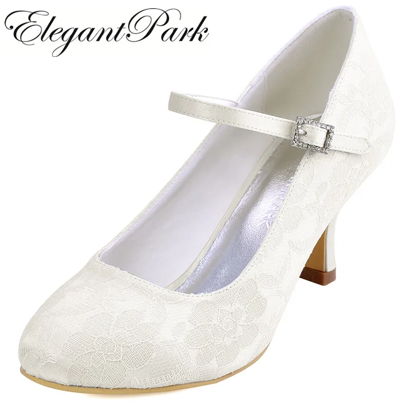 белый цвет слоновой кости Марка Обуви Женщина Середина каблука Насосы Низком