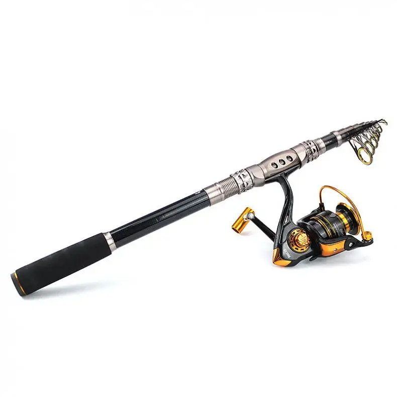 2 1 м телескопическая углеродная приманка для морской рыбалки Удочка с ручкой