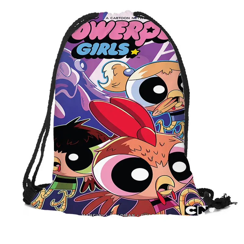 На заказ Powerpuff рюкзак с рисунком для девочек шелковая мягкая сумка большая Sapacity больше размеров на заказ - Цвет: 2