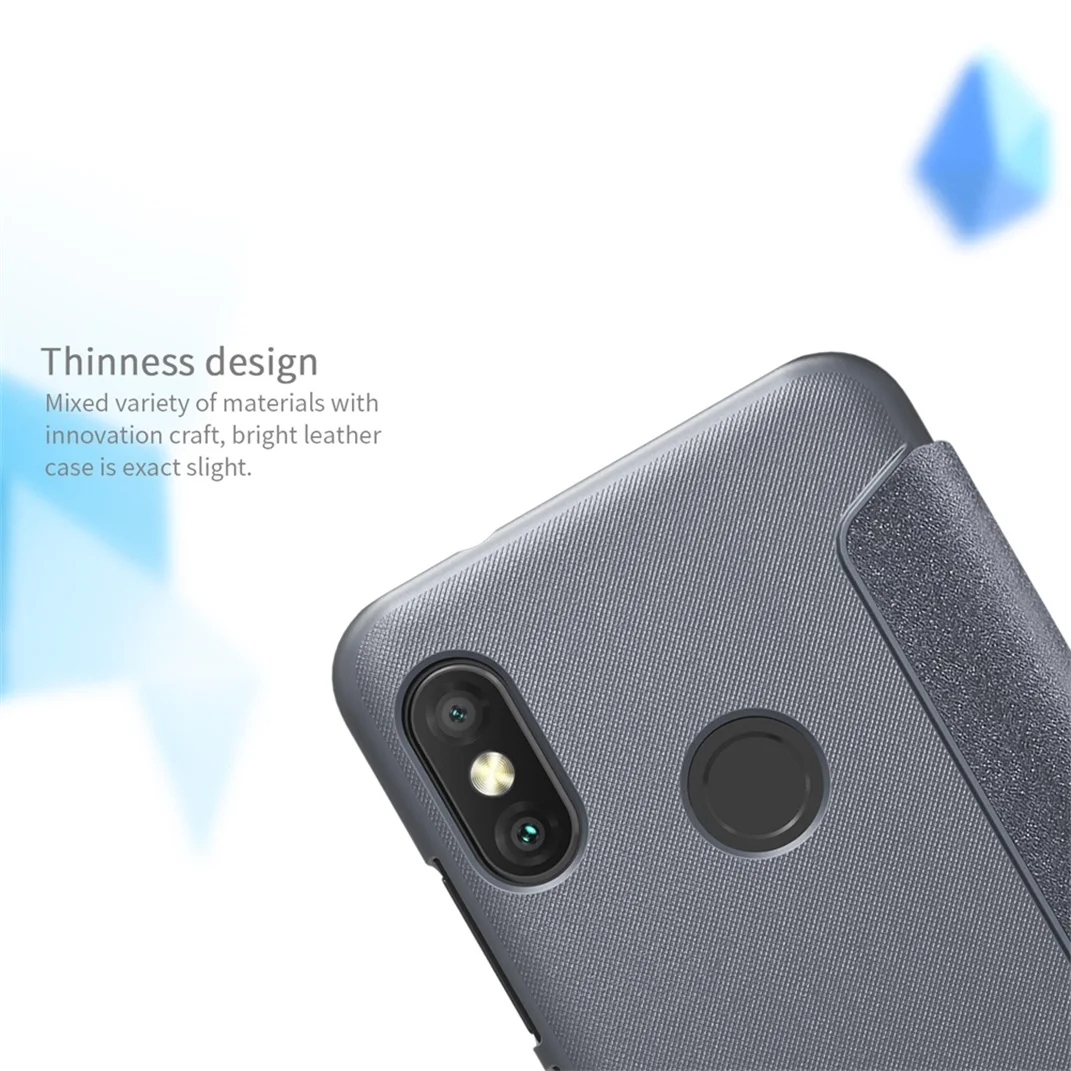 Для Xiaomi mi A2 Lite чехол красный Redmi 6 Pro флип чехол Nillkin Sparkle серии PU кожаный чехол для Xiao mi красный mi 6 Pro сумки для телефонов