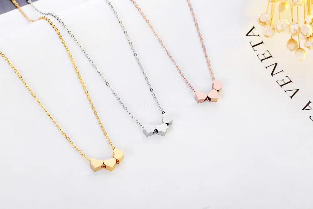 2017 Модные украшения колье три сердце любовь Ожерелья для мужчин Bijoux Femme