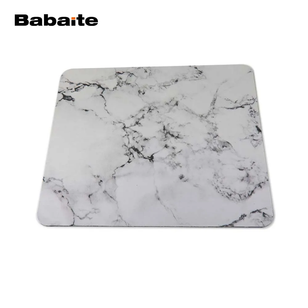 Babaite белый мрамор новое поступление 180X220 мм X 2 мм 250X290 X мм 2 мм силиконовый коврик игровой коврик для мыши