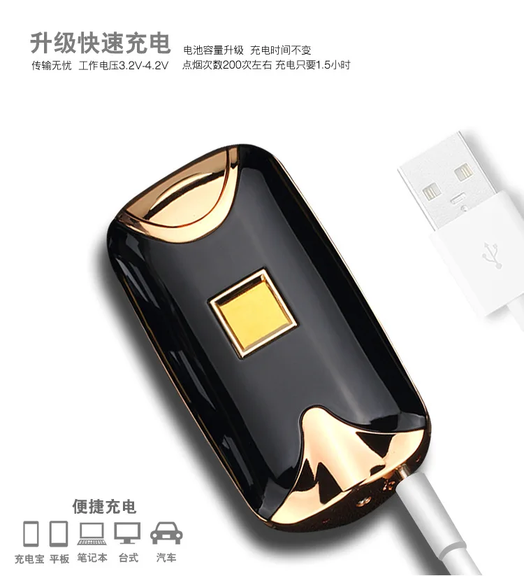 Индукционная Usb перезаряжаемая Зажигалка Isqueiro De Plasma, электрическая двойная дуга, ветрозащитная зажигалка, зажигалка для сигар, HY-8017