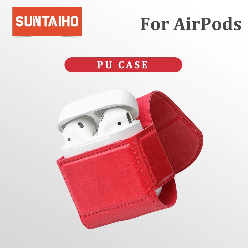 Чехол Suntaiho для Airpods аксессуары airpods коробка наушников apple чехол кожаный