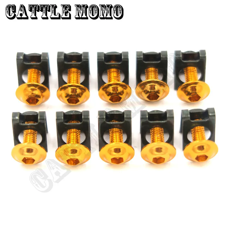 10 шт./лот корпус обтекателя Болты крепежные зажимы набор винтов для мотоцикла