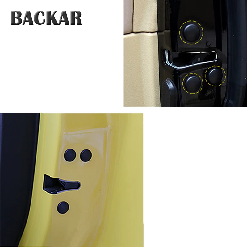 Наклейки Backar для стайлинга автомобиля крышки винтов двери Citroen C4 C5 Hyundai Solaris I30 VW Polo