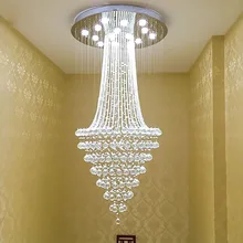 Хрустальная люстра для лестницы Верхняя лампа ресторана