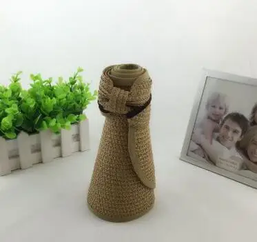 brown Модные летние Для женщин пляжные козырек от солнца Soliad Складная Roll up соломенная шляпа с широкими полями Кепки для путешествий A1 - Цвет: brown