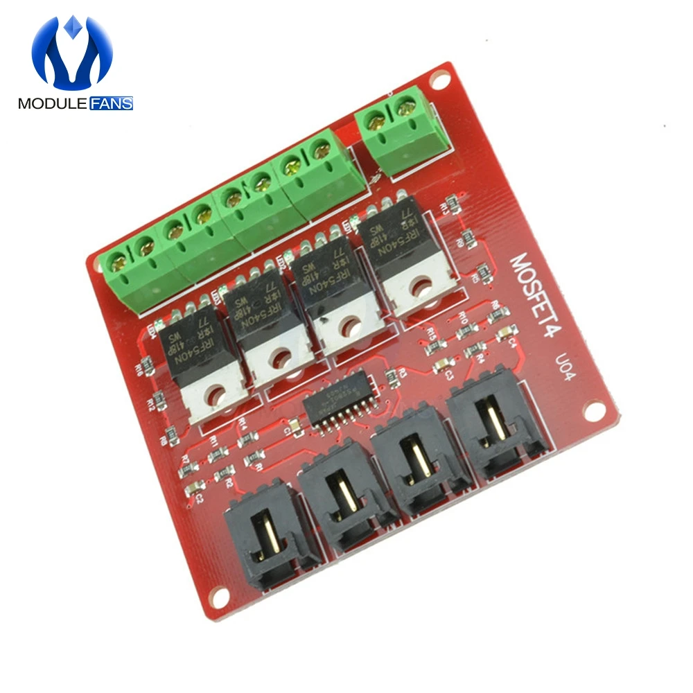 Четыре канала 4 способ маршрут MOSFET Кнопка IRF540 V4.0 + модуль коммутатора для Arduino DC