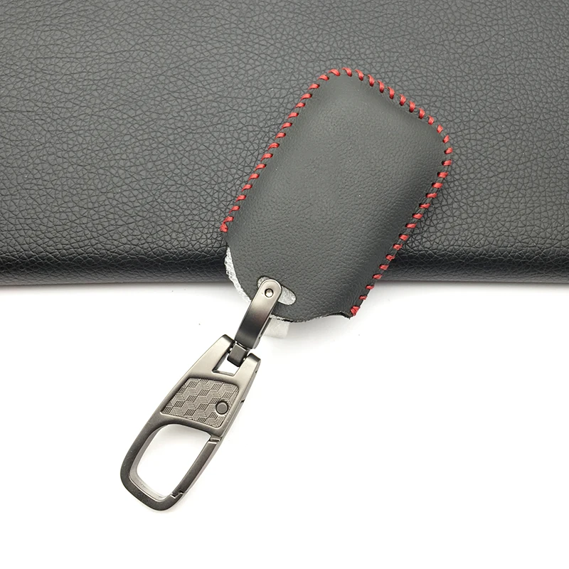 Кожаный чехол с 3 кнопками для Nissan Qashqai Micra Juke X-Trail Navara Note Tiida Pathfinder Holder - купить по