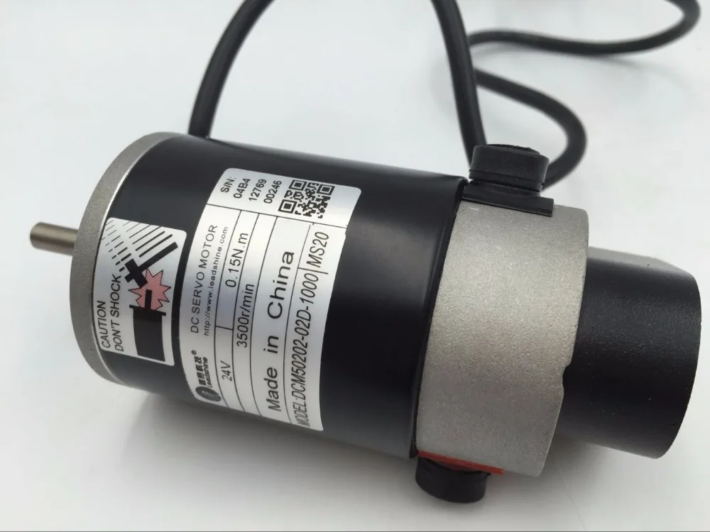 50 Вт Матовый DC Серводвигатель DCM50202-02D-1000 24 В 3500r/мин 1.79A 1000 линейный Инкрементальный энкодер для ЧПУ