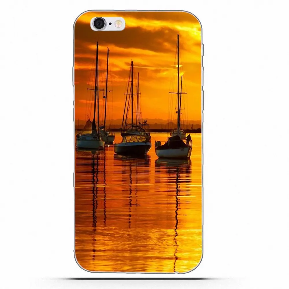 Wexoeq для Huawei G7 Y6 II Y7 Xiaomi Redmi Note 2 3 5 Mi 4 4C 4I 5S 5X 6X 8 SE Pro мягкий чехол С закатом корабль на