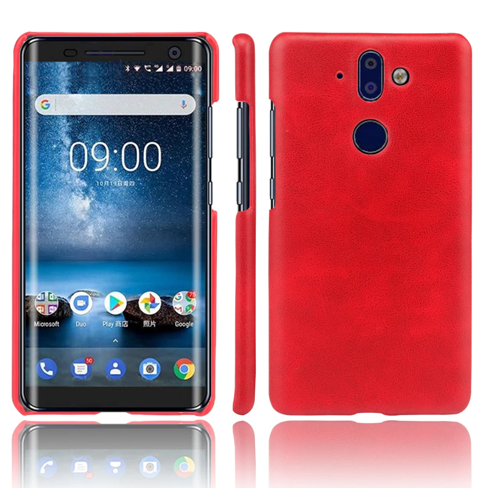 Чехол для Nokia 9 коричневый один цвет чехлы телефонов Nokia9 жесткие чехол поддержка