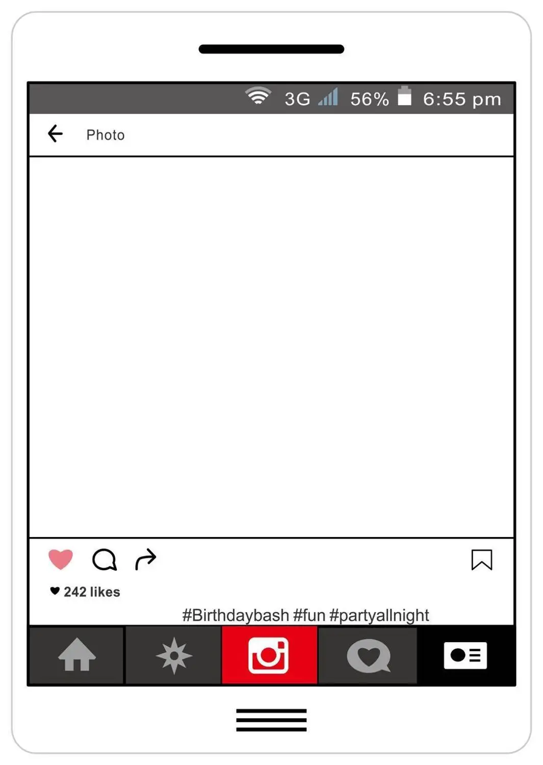 Black Вечерние реквизиты для фотобудки, фоторамка для телефона с днем рождения - Цвет: Black