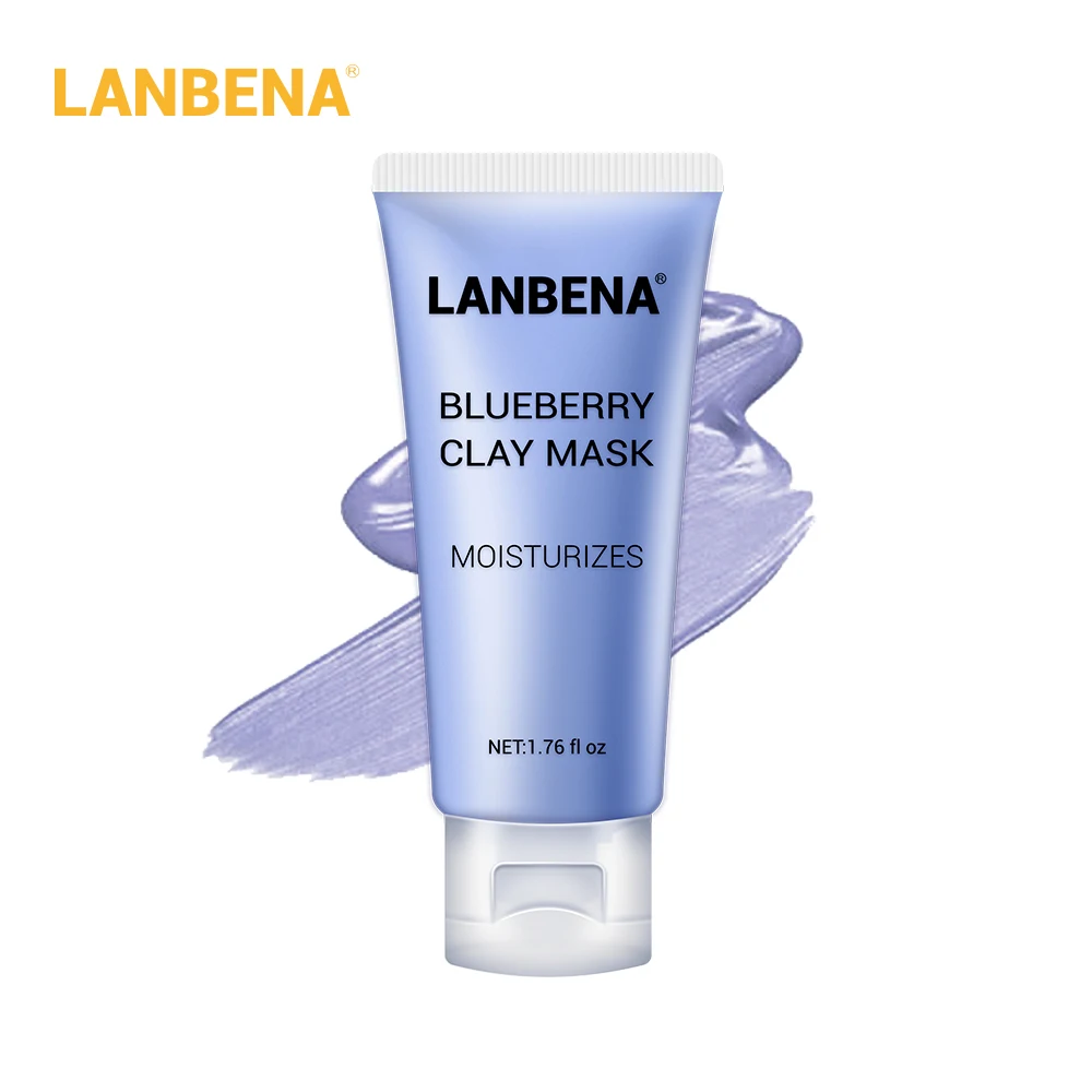 LANBENA Черничная глина маска для лица Освежающая Антивозрастная Глубокая очистка