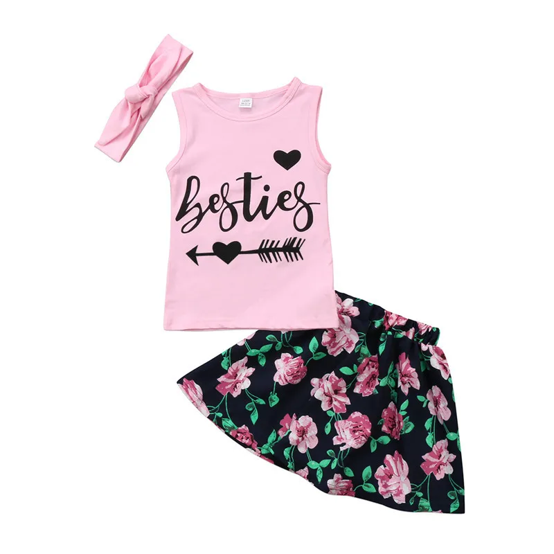 Комплект из 2 предметов платья для детей малышей девочек лучшими друзьями
