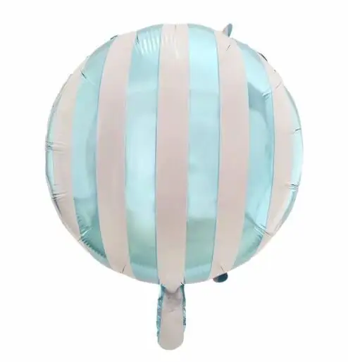 50 шт./лот 18 дюймов круглые полосатые карамельные шарики из алюминиевой фольги для