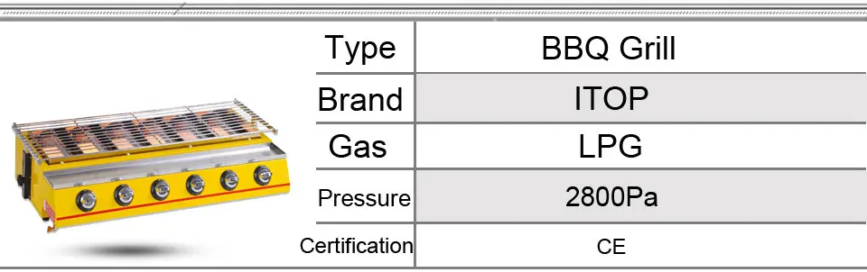 ITOP LPG газовый гриль 2/3/4/6/8 горелки угольный гриль для барбекю инфракрасные газовые горелки барбекю для приготовления пищи на воздухе churrasqueira Кухня инструменты