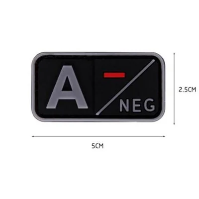 3D ПВХ патч A+ B+ AB+ O+ Положительный POS A-B-AB-O-отрицательный NEG Тип крови группа патч тактический боевой патчи военные значки - Цвет: 5