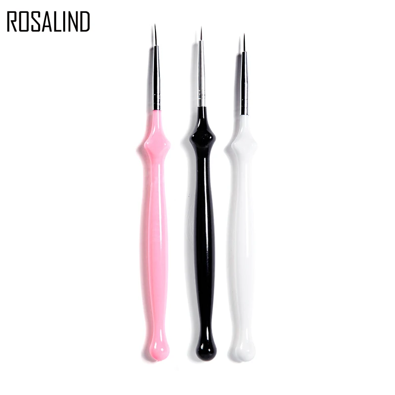 Розалинд 3 шт./компл. щетка для ногтей Инструменты Кисти Дизайн кисти Маникюр