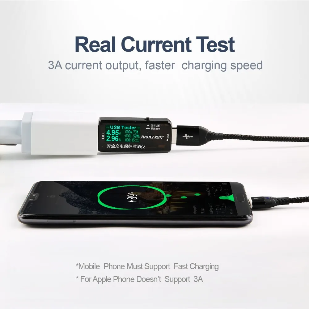 USLION Магнитный Быстрый кабель Micro usb кабель для зарядки телефона Android кабель для передачи данных Магнитный провод зарядное устройство для samsung Xiaomi huawei Mobile 3A