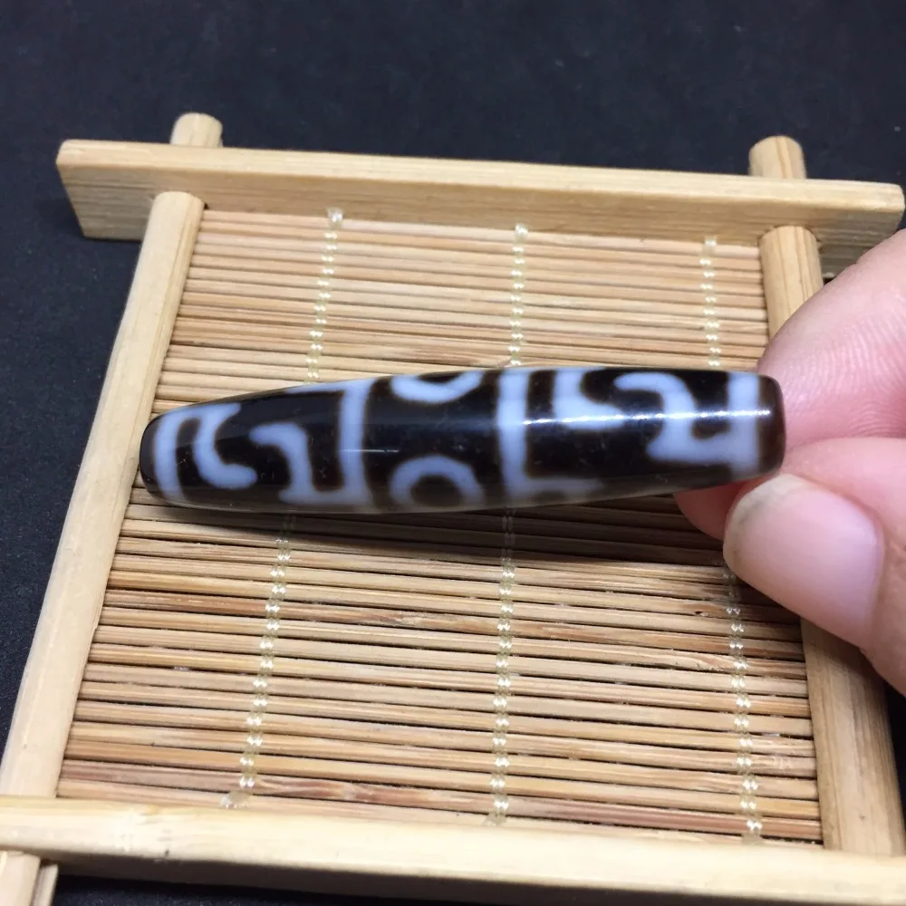 

2018 High Quality 55mmx12mm DYI Beads Tibetan Mystical Agate Dzi loose beads Charm Pendant Great Gift Free Shipping