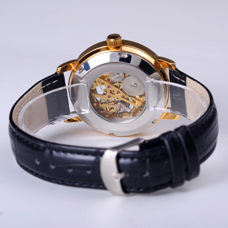 Часы скелетоны SEWORMen Мужские механические роскошные стальные полумеханические