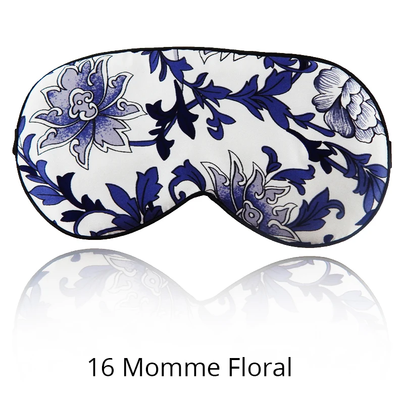 Floral Шелковая маска для сна 19 Momme тутового спящего покрытия повязка на глаза бессонница забота о сне экран против света очки Качество - Цвет: Floral