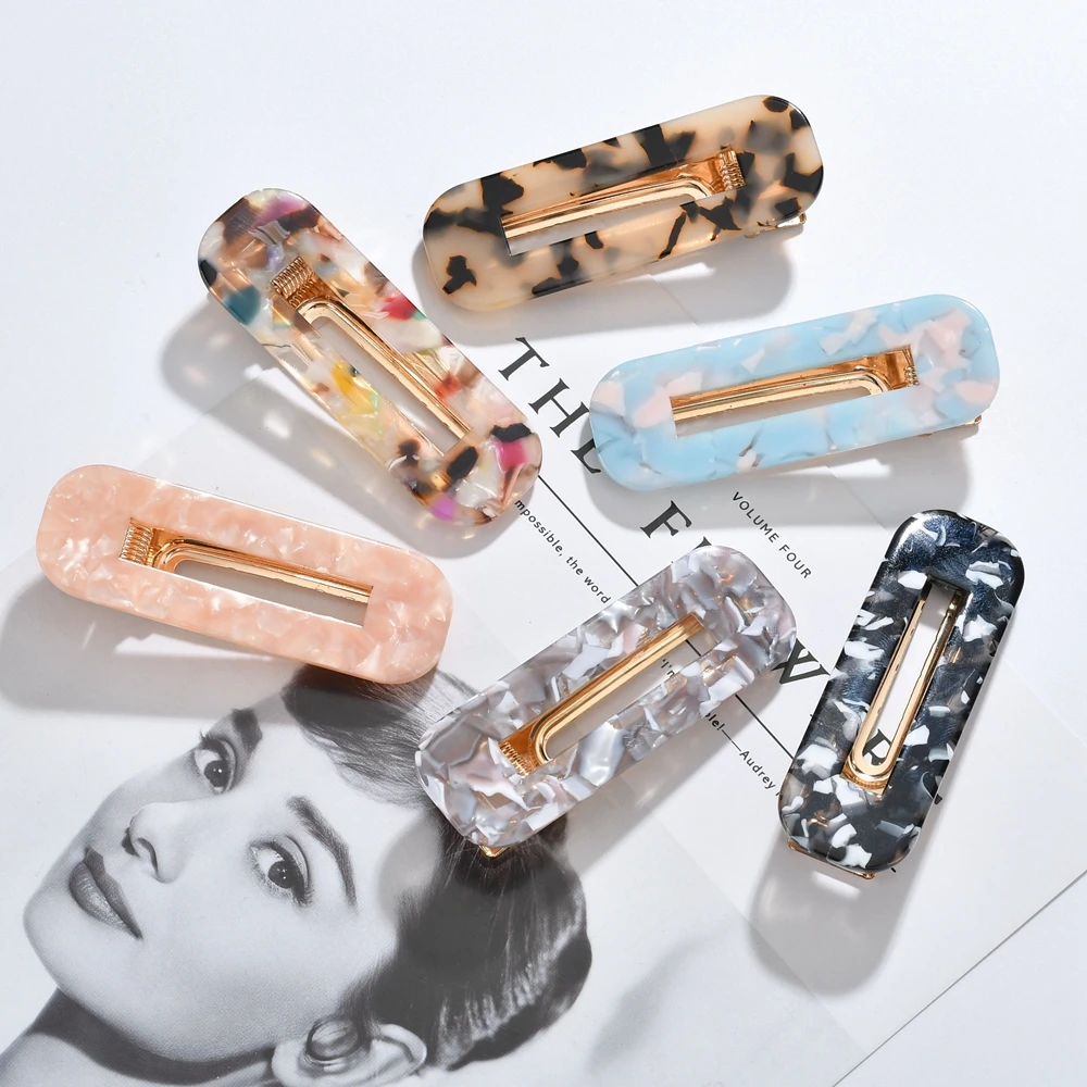 GEREIT/Новинка распродажа 1 шт. Корейская Геометрическая акриловая заколка для