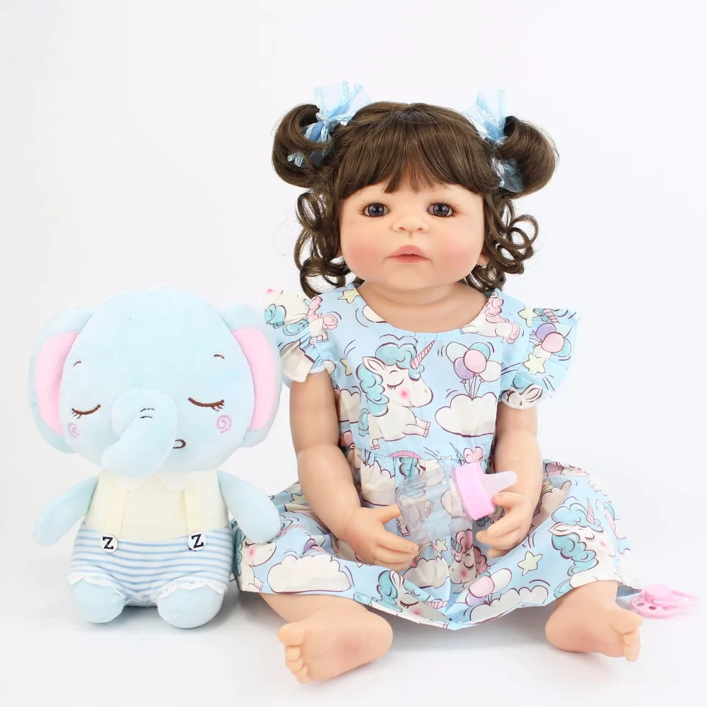 55 см полностью силиконовая виниловая кукла-реборн Bebe игрушка для девочки Bonecas Новорожденные принцесса Младенцы Купание игрушка прекрасный подарок на день рождения