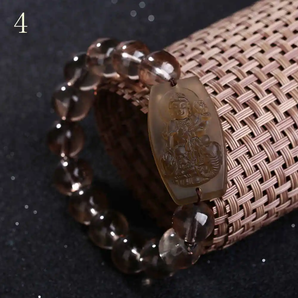 3A исцеляющий рейки Агат коричневый кристалл кварцевые браслеты для женщин