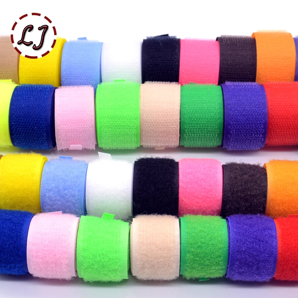

New hot sale brand 20mm 2yd/lot colorful HOOk&LOOP sew on Fastener Tape ribbon for home garment bag shoes accessories DIY