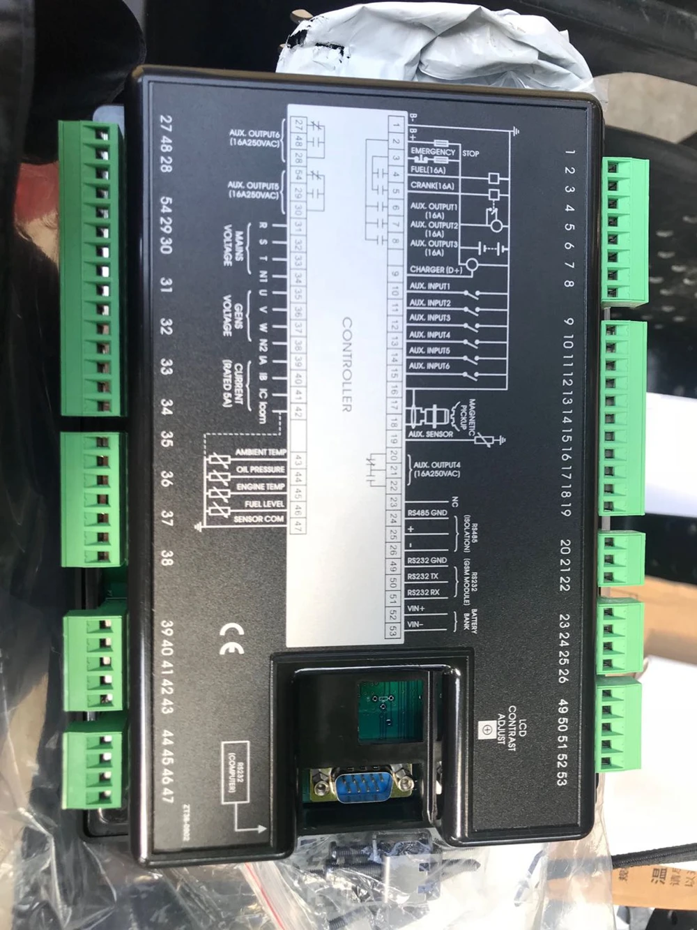 SmartGen HGM6320T комплект дизельного генератора контрольный Лер автоматический пуск генератора Ats блок управления Клеммная панель зарядки