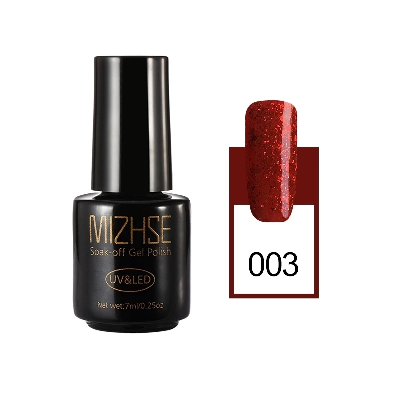003 MIZHSE, Красный бриллиант, цветная серия, УФ гель для ногтей, маникюр, бриллиантовый блеск с ультрафиолетовым свечением лак для ногтей с блестками, гель для ногтей - Цвет: 003