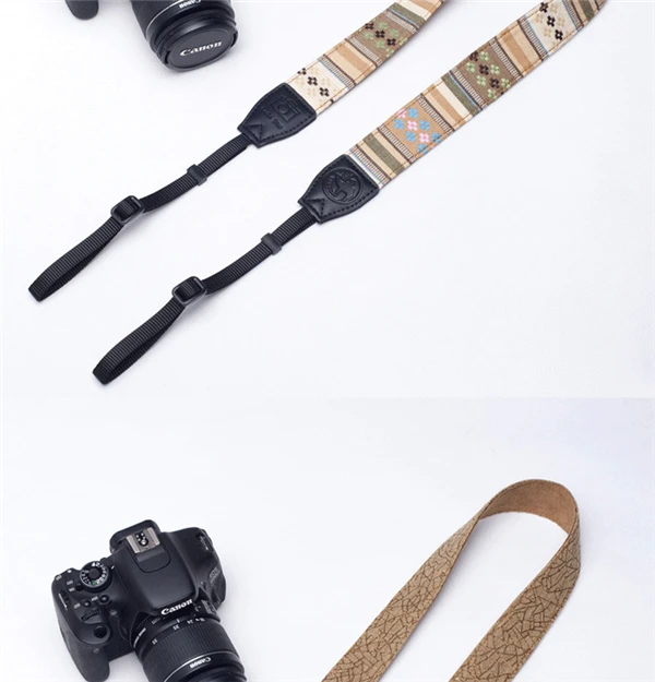 Этнический Ретро стиль фото камера плечевой регулируемый ремень шамудэ DSLR шейный ремень джинсовый ремень из воловьей кожи нескользящий Мягкий ремень