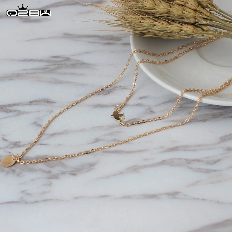 Новая Мода Простой NecklaceDouble слоев Мира DovePendant Ожерелья женщины подарок WJF00059 |