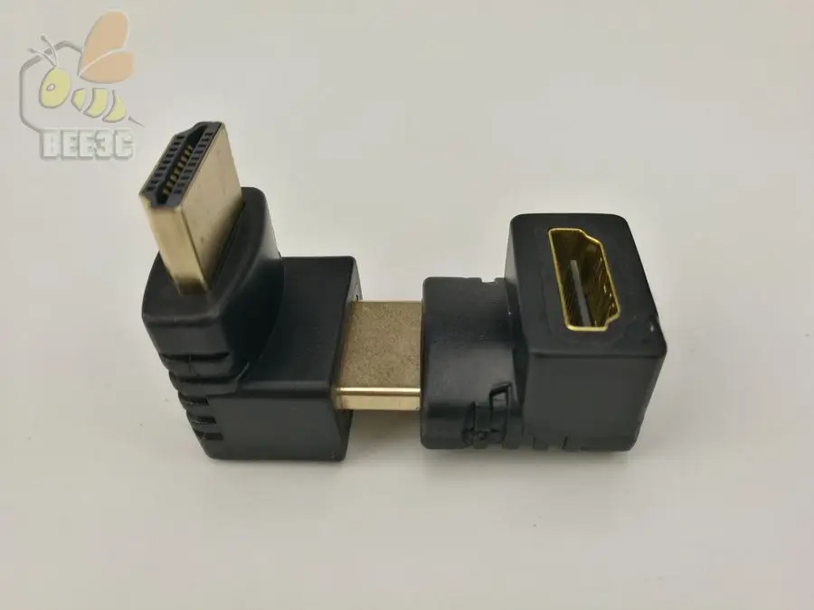 HDMI совместимая с HDMi разъемом A/A F/M 90 градусов изогнутая Угловая головка 270 угловая