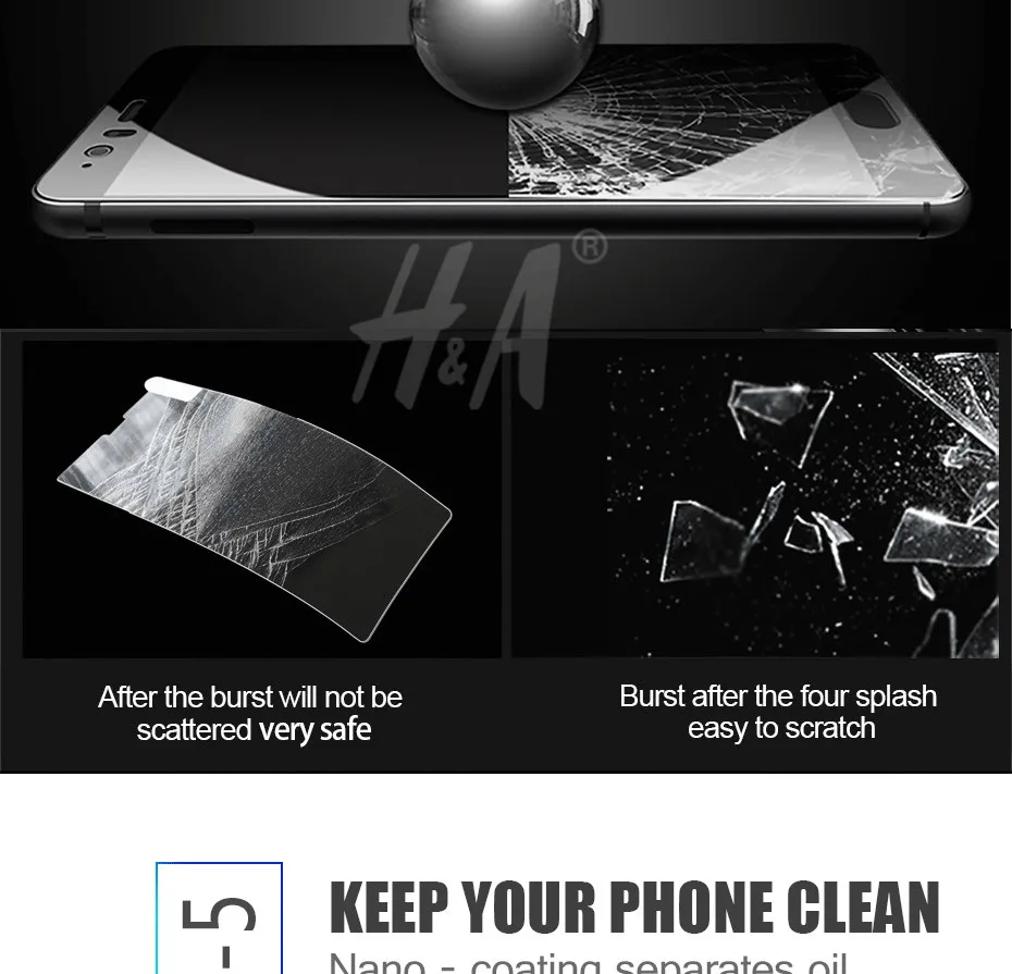H& A прозрачное закаленное стекло с полным покрытием для huawei P10 lite P10 Plus Защитная пленка для экрана для huawei P10 Lite Honor 9 закаленное стекло
