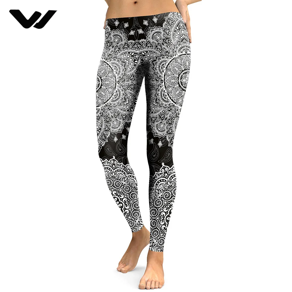 Yoga Pants Women Leggings Mandala Flower 3D Digital Printing Sport Seamless Slim Fitness Woman Leggins Pencil | Спорт и развлечения