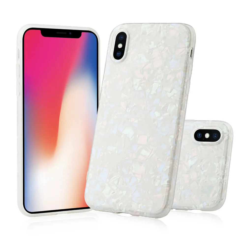 Роскошный чехол WOTP в виде раковины мягкий для телефона IMD Для iPhone X Модный
