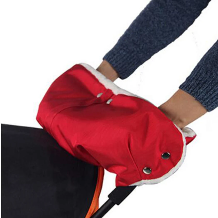 Winter Pram Hand Muff Baby Carriage Pushchair Warm Fur Fleece Cover Buggy Clutch Cart Glove Stroller Accessories | Мать и ребенок