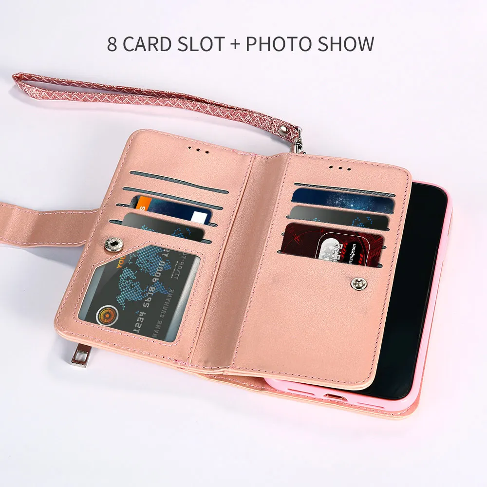 Кожаный чехол на молнии KISSCASE для Samsung Galaxy S8 Plus S10 S9 S7 Edge чехлы Note 9 8 A6 | Мобильные