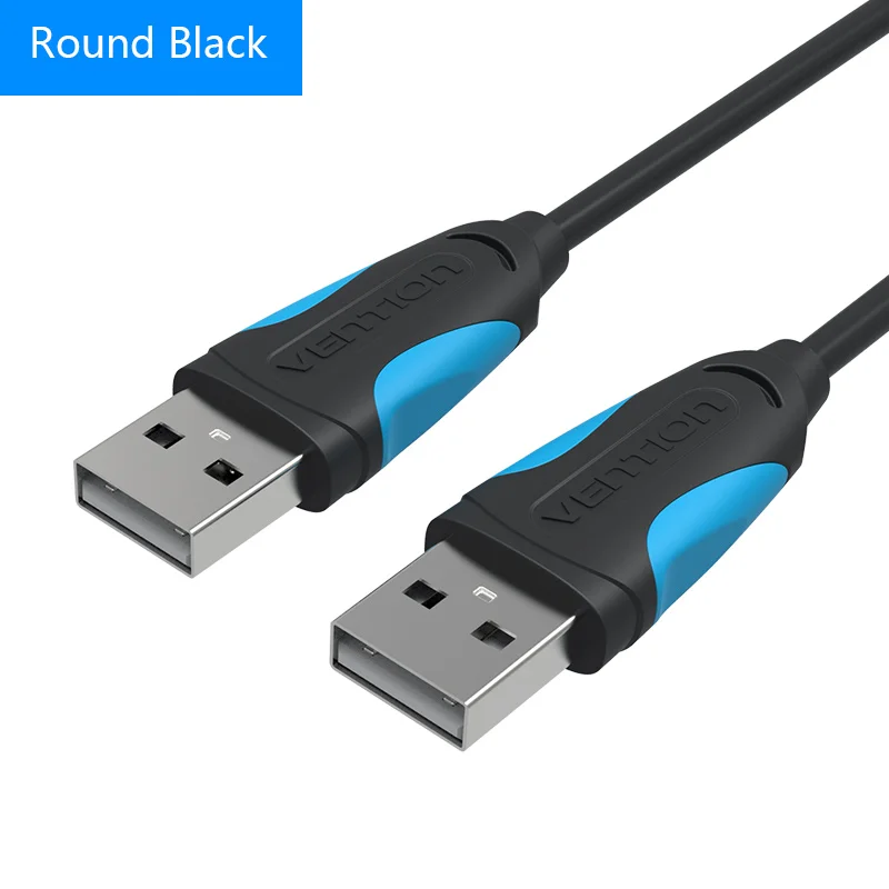 Vention USB-USB кабель папа-папа USB 2,0 кабель-удлинитель для HD PC 0,5 м кабель для компьютерной камеры USB кабель-удлинитель - Цвет: Round Black