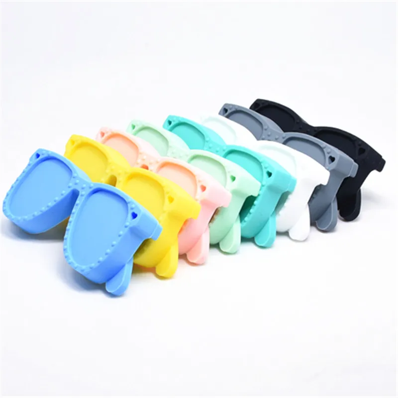 20 PCS Silicone Sunglasses Teethers Baby Teething Pendant Gums Massage Toys Teething Relief Soft Texture Aviator Teethers