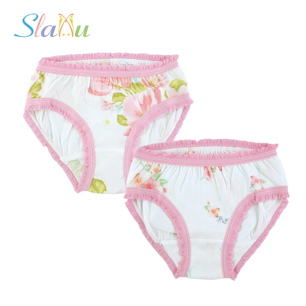 2 шт/комплект Трусики для девочек маленьких трусы хлопок Цветочные Детские шорты