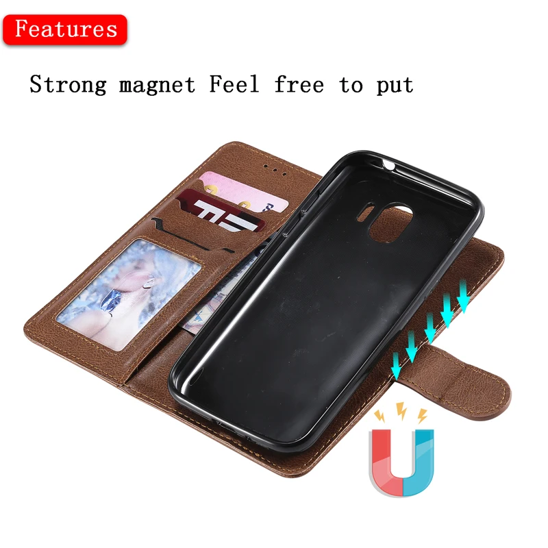 Detachable 2 in 1 Leather Case Flip Wallet Phone Soft Cover Shell Hull Coque Fundas for Samsung Galaxy J2 Pro J4 J6 J8 2018 EU | Мобильные