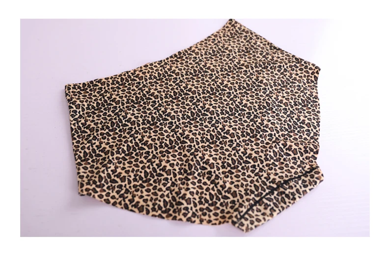 Queenral Большие размеры M L XL XXL XXXL Трусы бесшовное нижнее белье, трусы, нижнее белье Для женщин белье сексуальное Высокая Талия леопардового цвета из хлопка; нижнее бельё