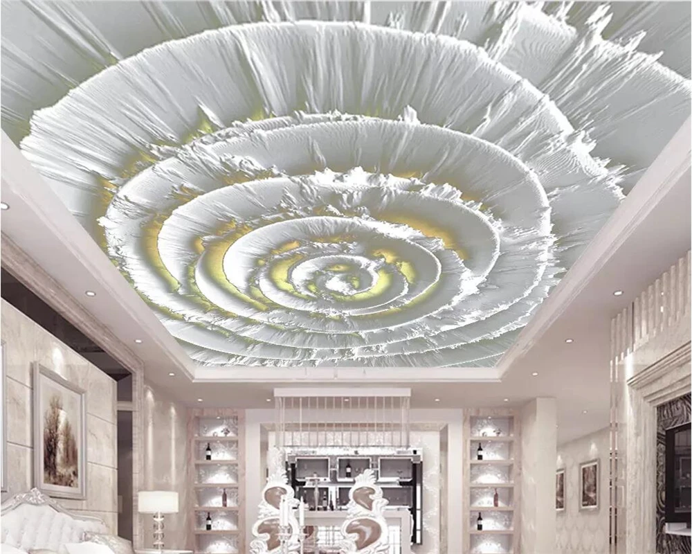 3D обои из высококачественной золотой фольги Европейский стиль трехмерный цветок